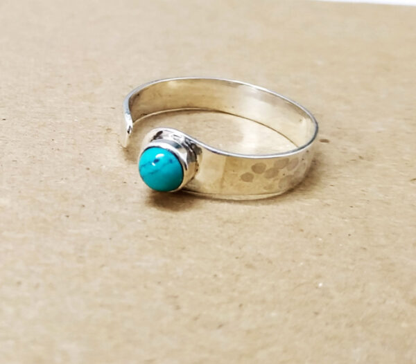TurquoiseHammered Gypsy Ring.