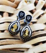 Natural Citrine Pear Shape Faceted Cut Divine Earring.