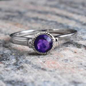 Natural Delicate Amethyst Ring.