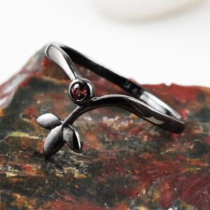 Garnet Nature Inspired Ring.