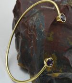 Round Amethyst Gems Stone Unique Bangle
