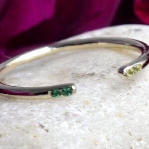 Diamond Emerald Cuff Ring.
