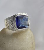 Natural Iolite Art Deco Ring,
